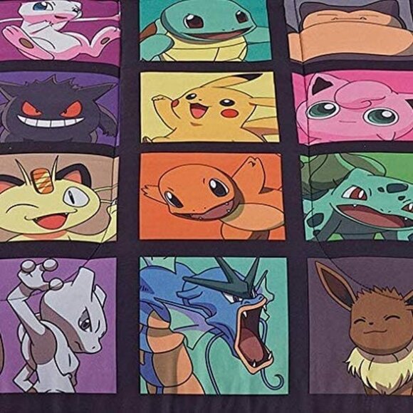 𝅺POKÉMON Twin Bed Set 64" x 86" Heavy Weight Comforter Sheet Pillow Case Kid NWT - Picture 6 of 8